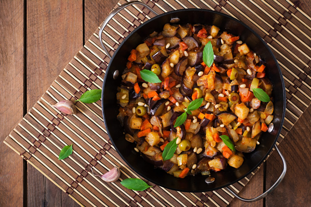 caponata de beringela low carb